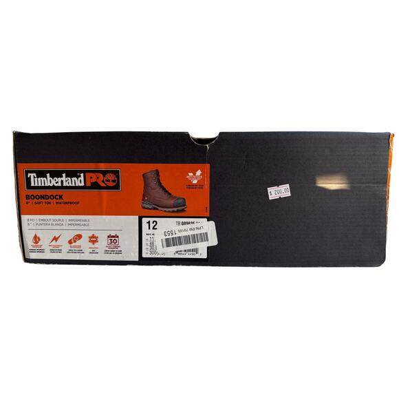 Timberland Pro Work Boots Boondock 8" Shaft Mens 12D Soft Toe Leather Insulated - Picture 10 of 10